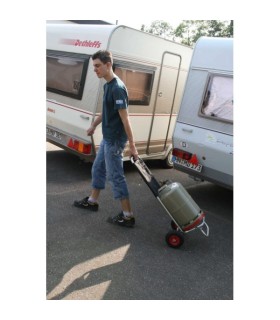 ECKLA - Chariot grosses roues CampingBoy Bleu pour transport charges lourdes