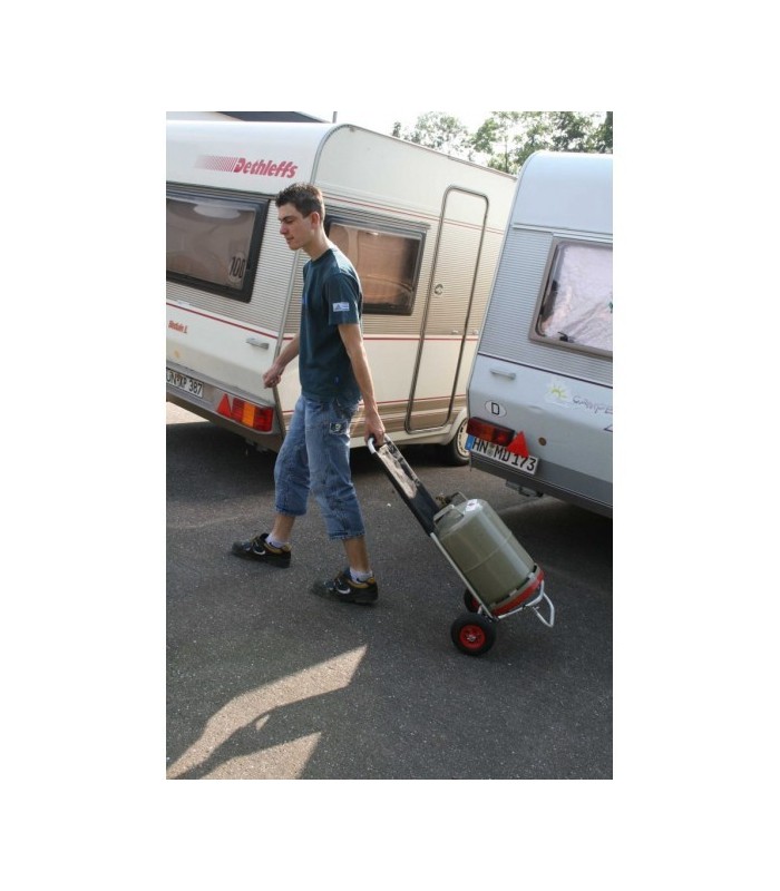 ECKLA - Chariot grosses roues CampingBoy Bleu pour transport charges lourdes