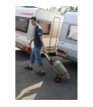 ECKLA - Chariot grosses roues CampingBoy Bleu pour transport charges lourdes