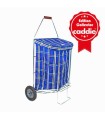 Caddie XL 60L Bleu Ecossais avec Cage pliable