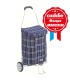 Caddie 2 roues 40L avec Cage pliable Bleu Ecossais france