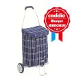 Caddie 2 roues 40L avec Cage pliable Bleu Ecossais