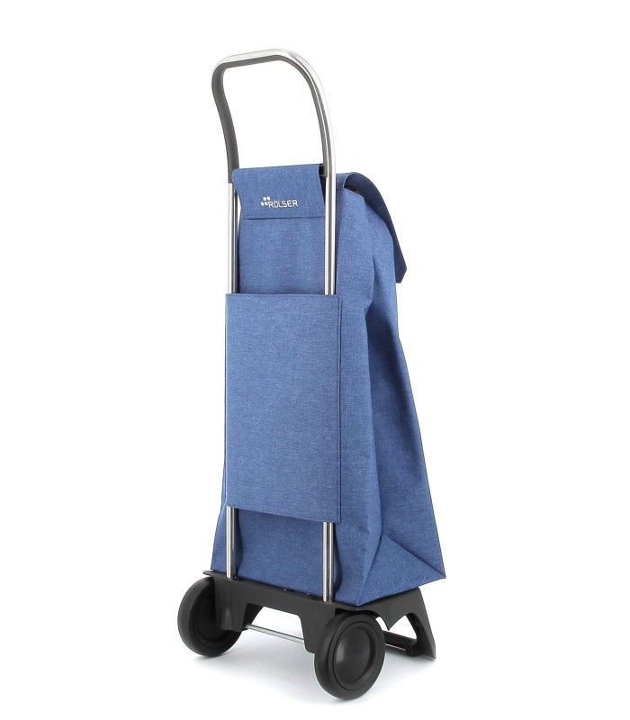 Chariot de Courses Jet Tweed Rolser 2 roues bleu marine - caddie course non pliable