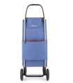 Chariot de Courses Rolser Wallaby 2 roues tissu tweed bleu