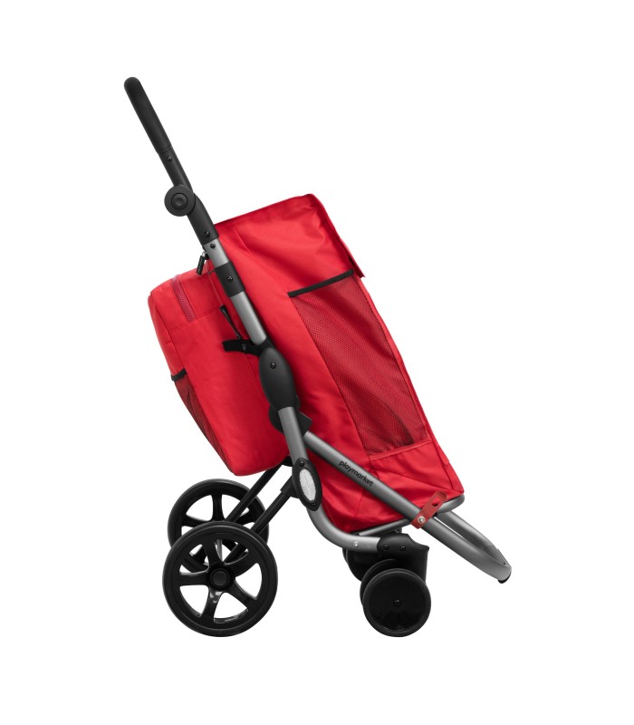 Chariot à pousser Go Plus Premium Playmarket Rouge - Poussette de Marché