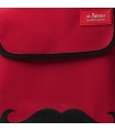 Chariot 2 roues Sac Rouge Motif Moustache Les Artistes Paris