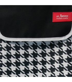 Chariot 2 roues Sac Motif Pied de Poule Noir Les Artistes Paris