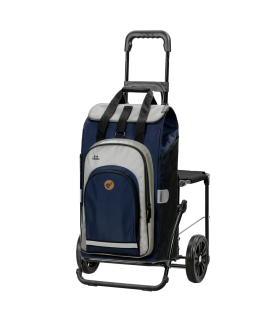 Chariot siège Andersen Komfort Shopper Hydro noir bleu - poussette marche