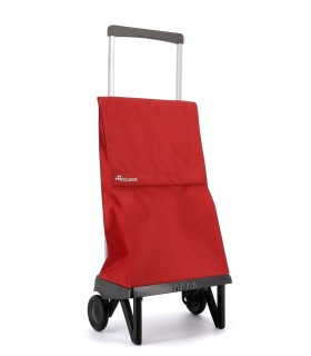 Chariot de courses plegamatic rouge, caddie course 2 roues pliable