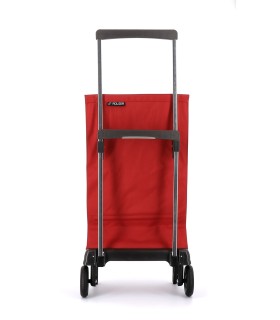 Chariot de courses plegamatic rouge, caddie course 2 roues pliable