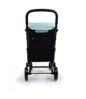 Chariot de Courses 4 Roues Urban Family Carlett - Sac Caddie Vert Menthe - Poussette de Marché