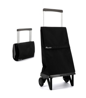 Chariot de courses plegamatic noir, caddie course 2 roues pliable