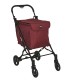 Chariot de Course Pliable Oslo Karways Bordeaux - poussette de marché