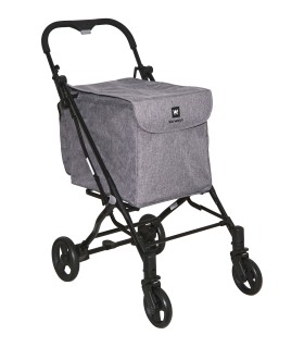 Chariot de Course Pliable Oslo Karways gris - poussette de marché