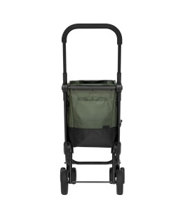 Chariot de Marché à Pousser Easy Go Playmarket - Sac course vert olive - poussette marché 4 roues