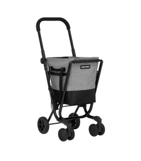 Chariot de Marché à Pousser Easy Go Playmarket - Sac course gris - poussette marché 4 roues