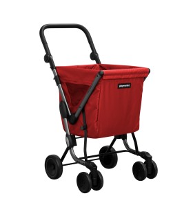 Poussette de Marché We Go Premium Playmarket rouge - chariot 4 roues