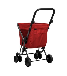 Poussette de Marché We Go Premium Playmarket rouge - chariot 4 roues