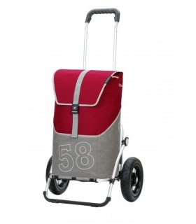 Chariot Andersen Royal Shopper Pneumatique Filip Rouge - poussette de marché