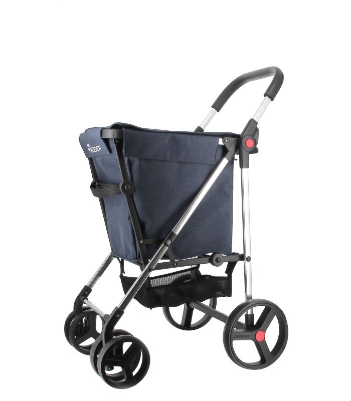 Chariot de Course Rolser Basket Tweed Bleu - chariot 4 roues - caddy courses 4 roues