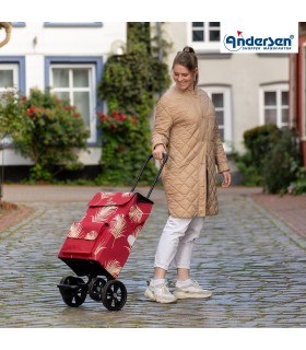 poussette de marché 4 roues Quattro Shopper Andersen Signe rouge