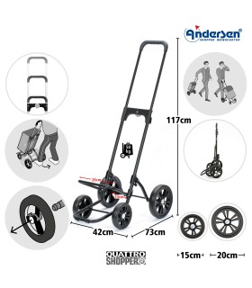 Chariot de Courses 4 roues Quattro Shopper Andersen