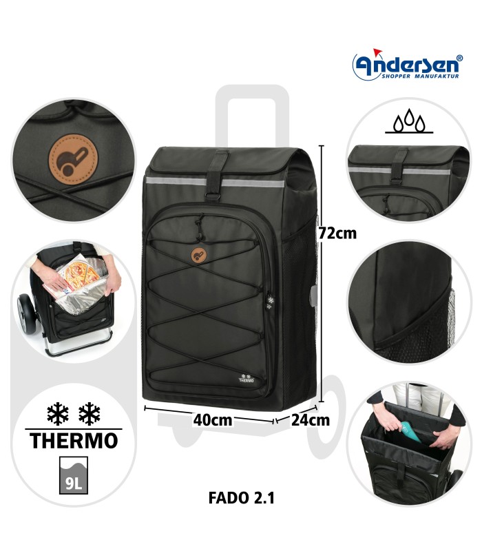 sac fado noir andersen dimensions