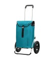 Chariot Royal Shopper Grandes Roues Pneumatiques Ortlieb bleu pétrole