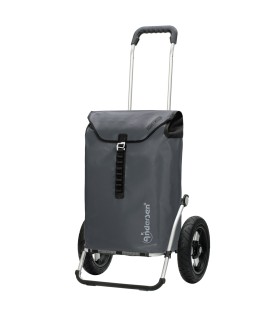 Chariot Royal Shopper Grandes Roues Pneumatiques Ortlieb gris