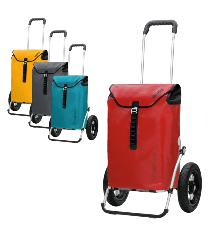Chariot De Courses Andersen Royal Shopper Avec Sac Ortlieb - Pliable Et Léger - Neuf, Fabriqué En Allemagne