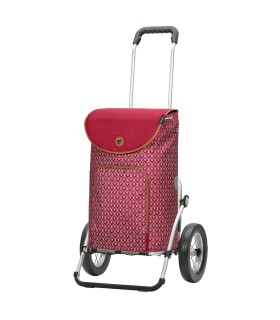 Chariot 2 Roues Royal Shopper Famke rouge roues rayons métalliques