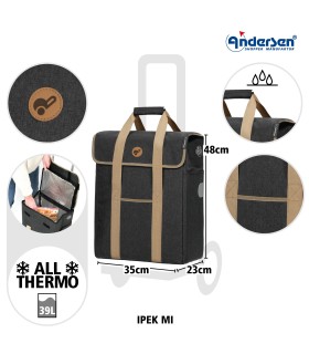 sac pour chariot de course andersen ipek mi noir