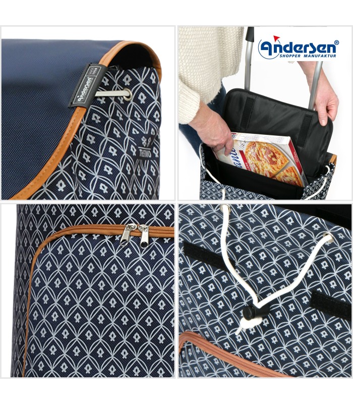 sac pour chariot de course famke bleu andersen