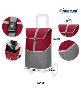 sac pour chariot Andersen Lasse rouge