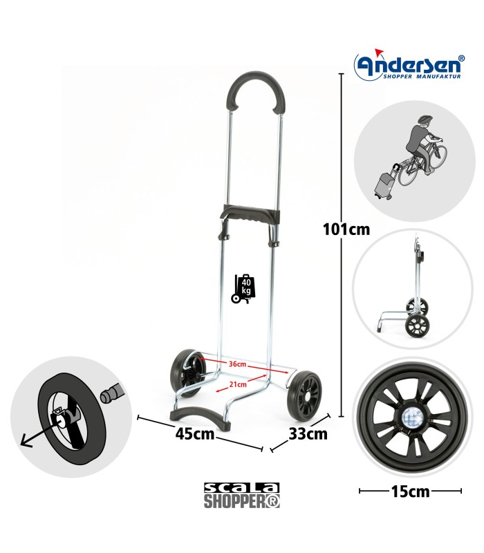 chariot scala shopper andersen 2 roues