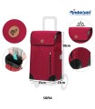sac caddy course andersen sofia rouge - poussette marché