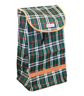 sac de rechange Caddie 40 L vert écossais pour poussette de marché