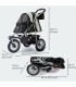 Poussette Chien Innopet Comfort EFA Black Silver