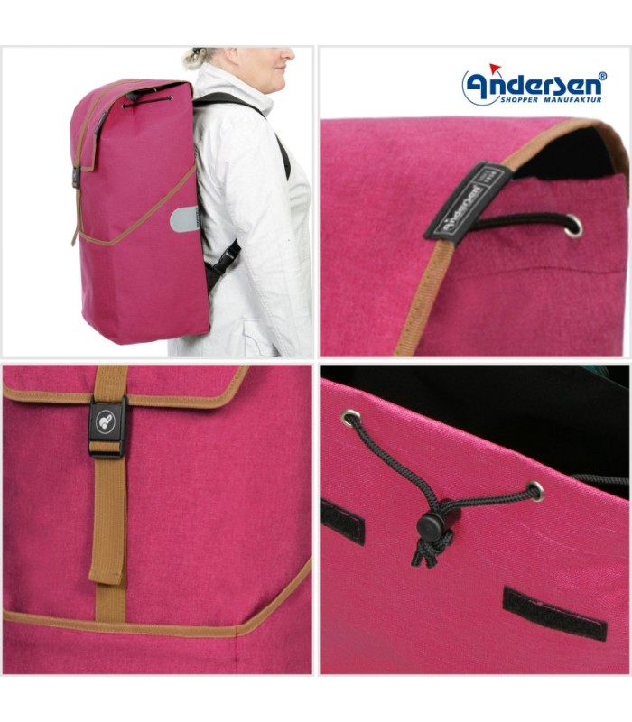 sac Auke rose pour poussette marché