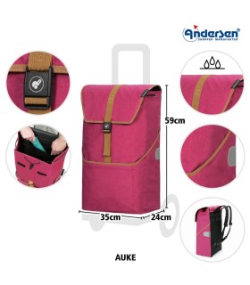 sac Auke rose pour poussette marché