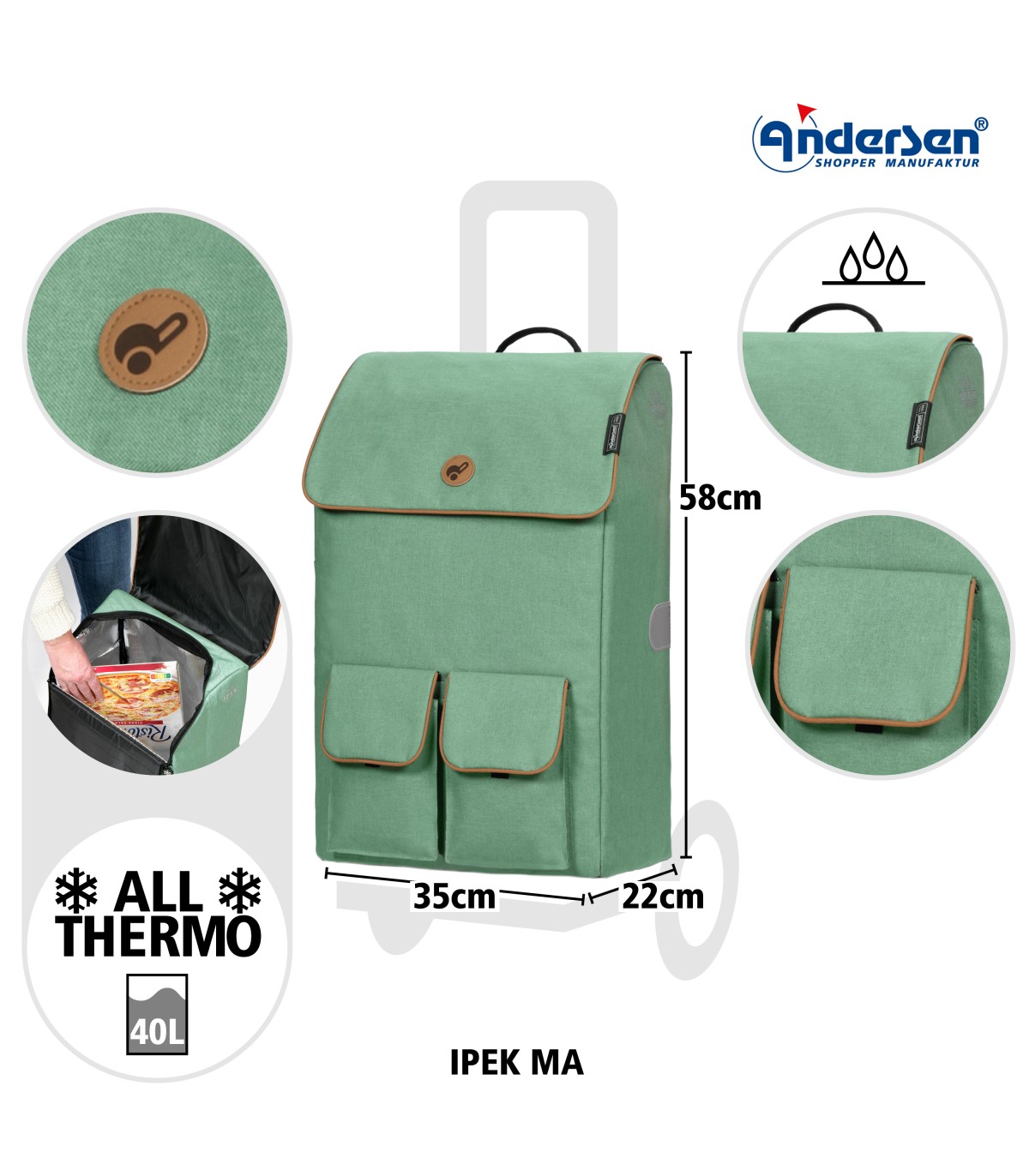 Chariot de Courses Isotherme Ipek Ma Royal Shopper Andersen