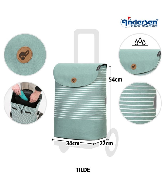 sac tilde menthe dimensions