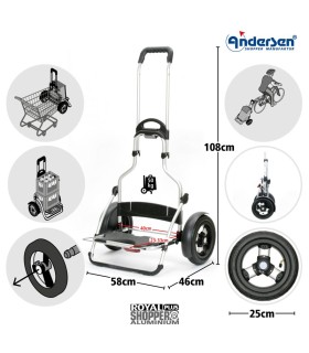 cabas à roulettes XXL Royal Shopper Plus