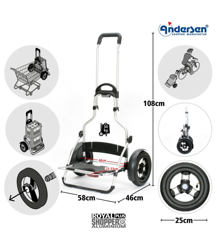 cabas à roulettes XXL Royal Shopper Plus