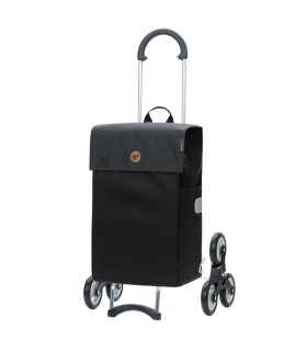 Chariot Course Hera Treppensteiger Scala Shopper Andersen, caddy 6 roues, Hera noir