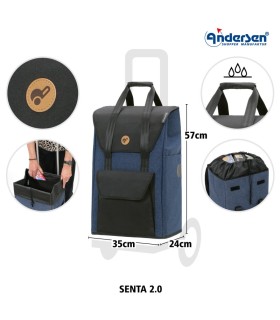 sac senta bleu dimensions