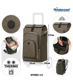 sac hydro vert olive 3.0 andersen shopper