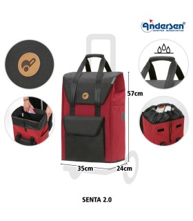 sac senta andersen shopper rouge