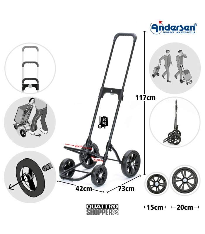 chassis 4 roues quattro andersen shopper