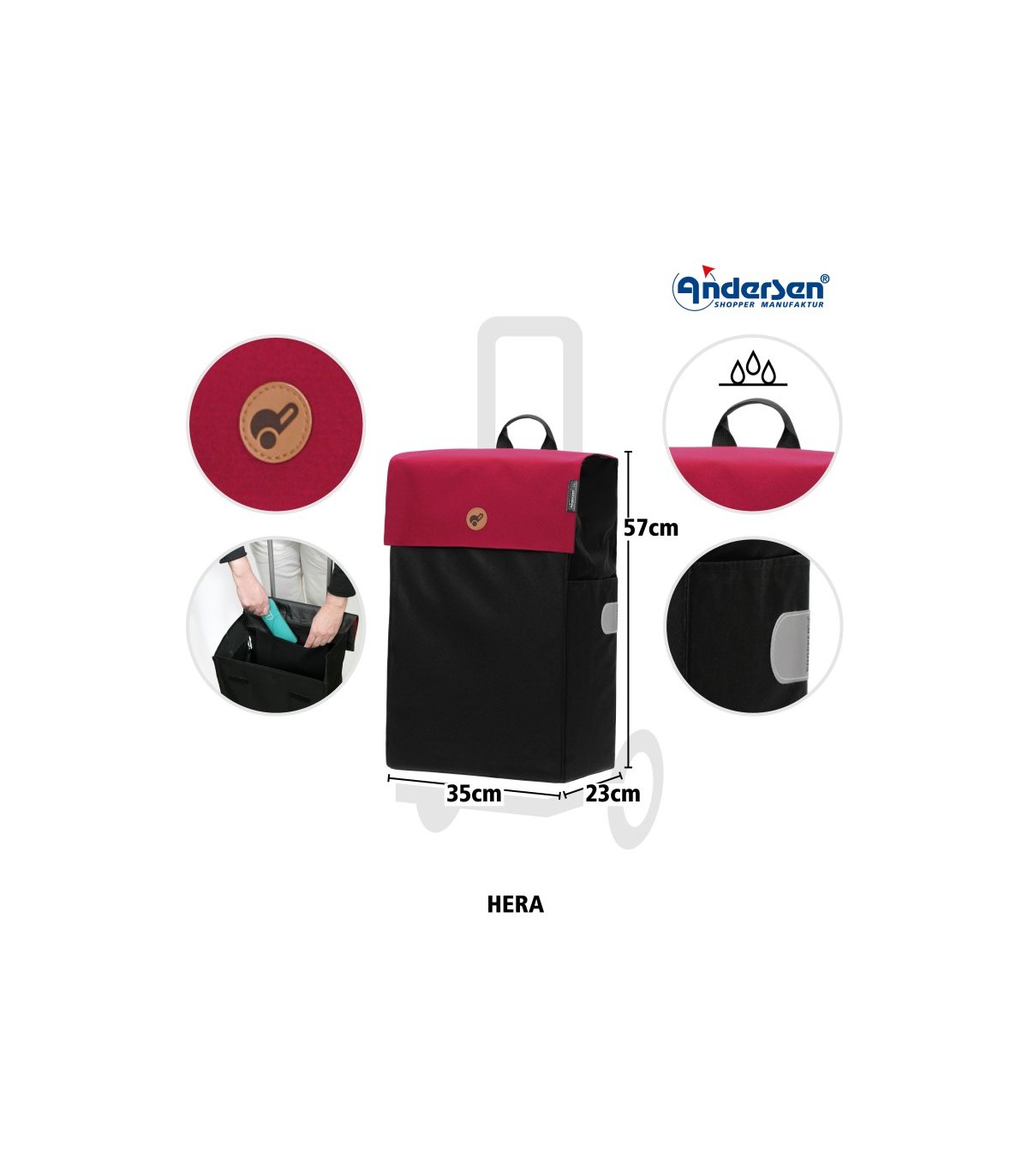Chariot Course 2 roues Hera Unus Shopper Fun Andersen